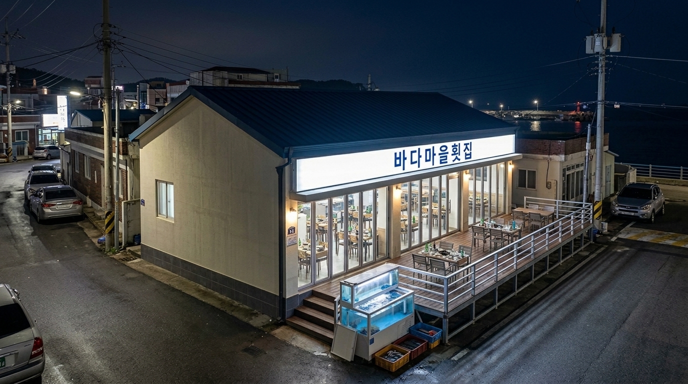 B · 팩 v11 재저작 — 캐노피·서비스 건물·가격표 등장