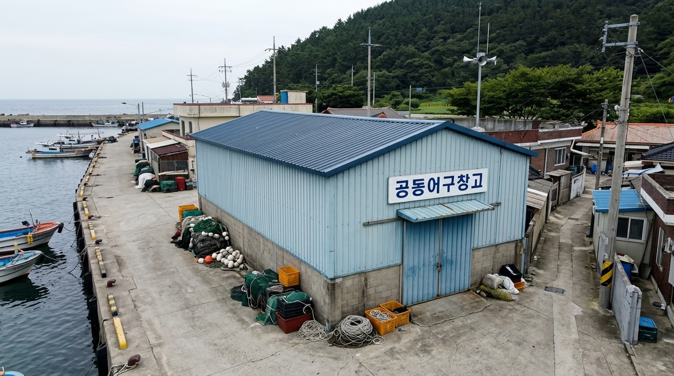 롤 B — 탈락. 6점 · 3위 · Brief commits 1 storey; candidate shows 1. While the signage and overall materials are correct, the main entrance is placed on the long face pointing towards an inland alley rather than facing the water, violating the 'dockside entrance' requirement.